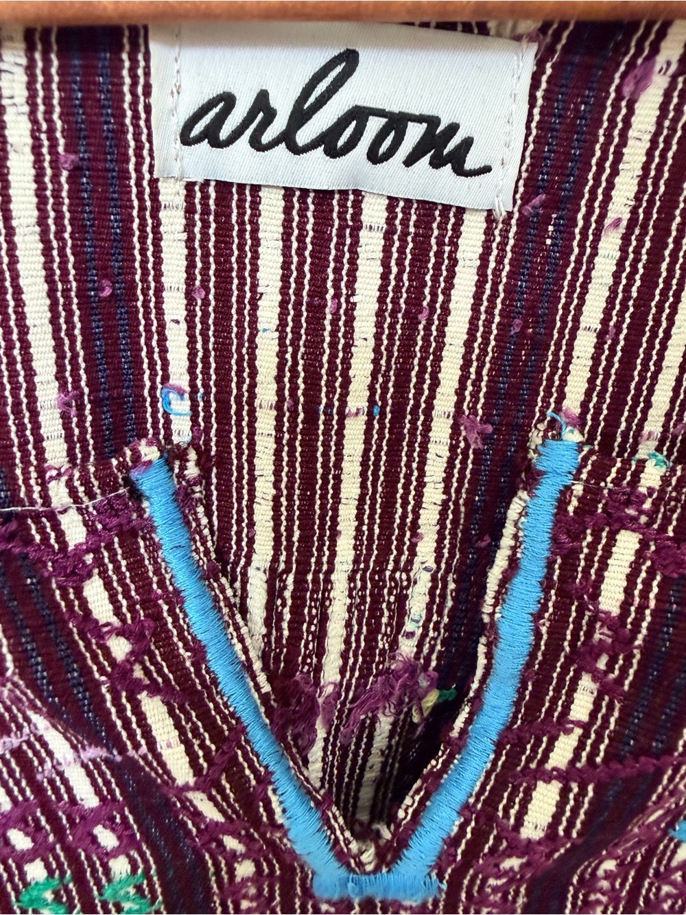 Maroon embroidered top - Picture 4 of 6